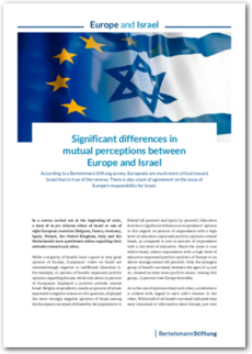 Cover Significant differences in mutual perceptions between Europe and Israel